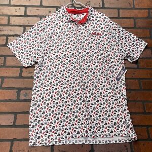 Old Row White Coolers Southern Lifestyle Pattern Polo Golf Shirt NWT